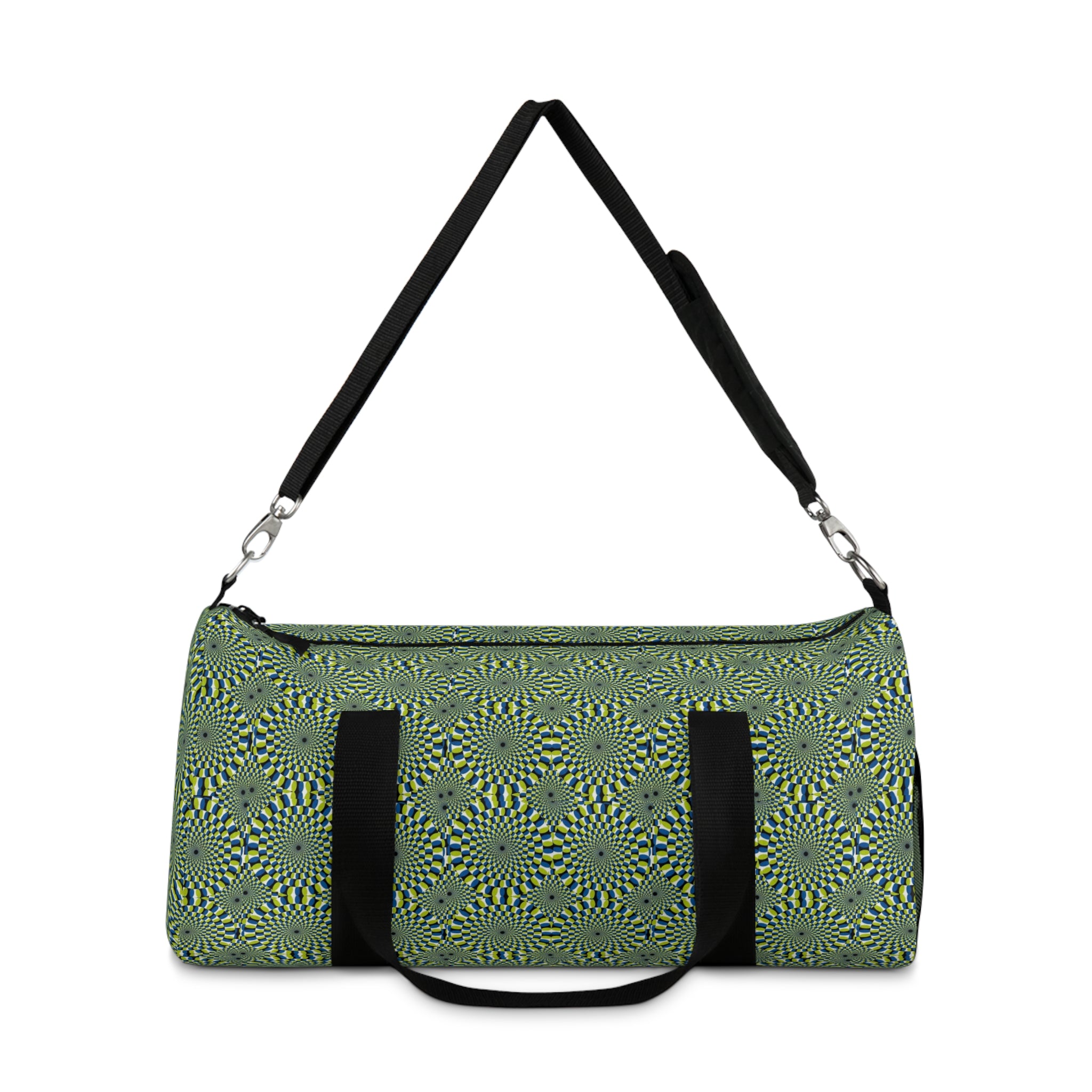 Green Geometric Pattern Duffel Bag — Travel Gym Weekender
