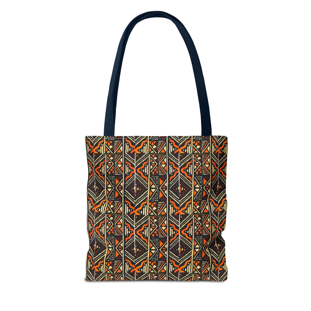 Tribal Geometric Tote Bag – Earthy Aztec Pattern All-Over Print