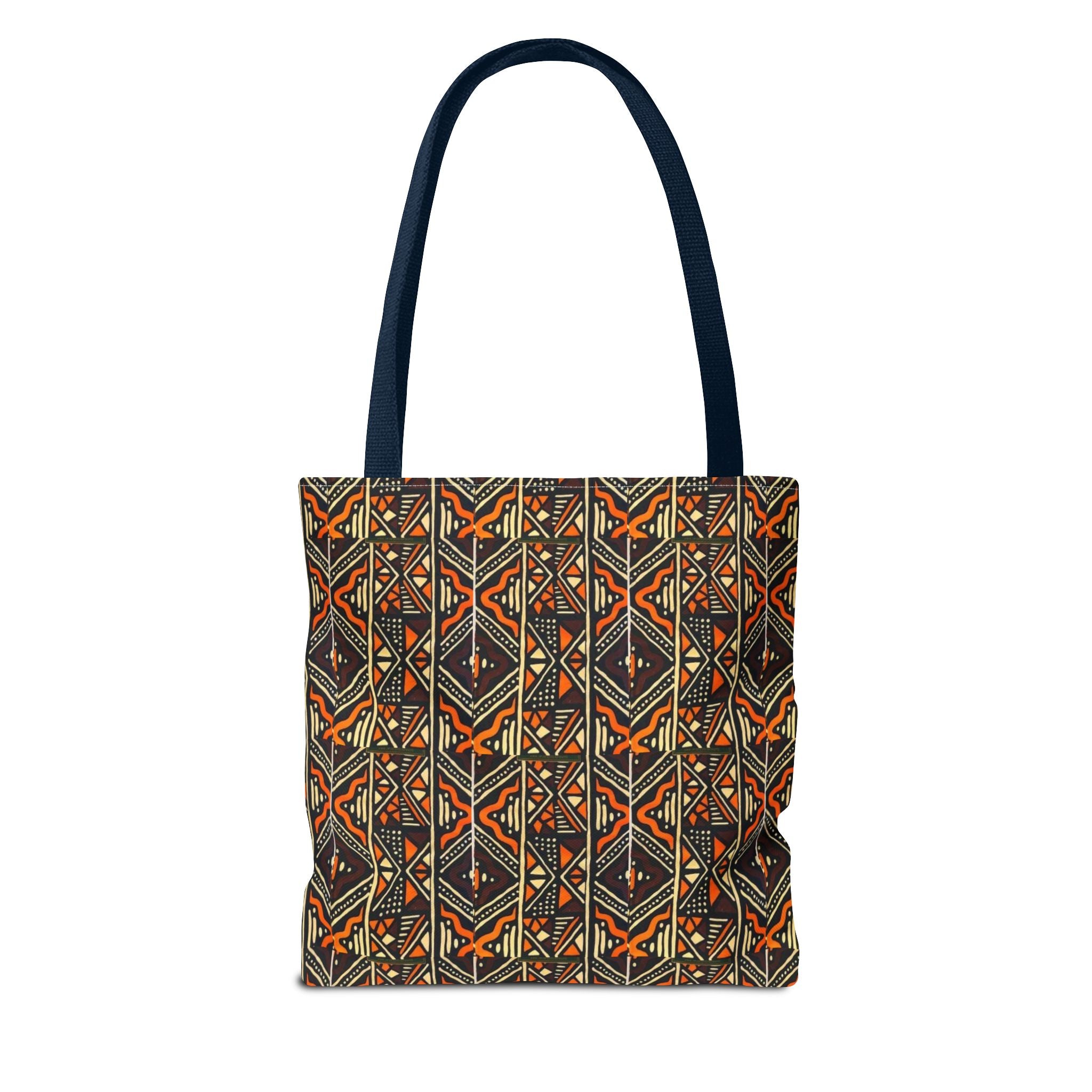 Tribal Geometric Tote Bag – Earthy Aztec Pattern All-Over Print