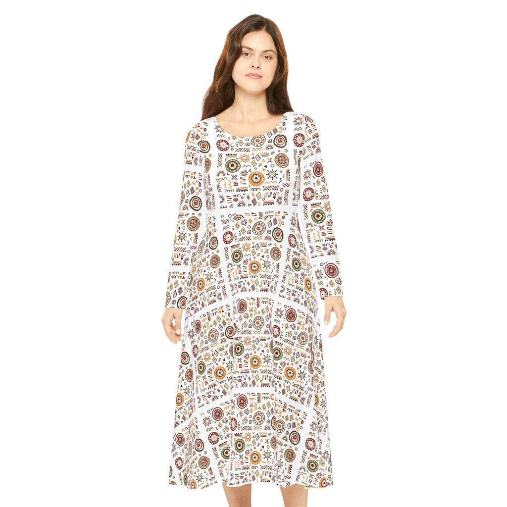 Women's Long Sleeve Dance Dress (AOP)