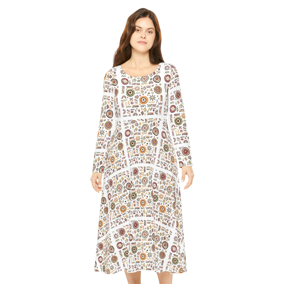 Women's Long Sleeve Dance Dress (AOP)