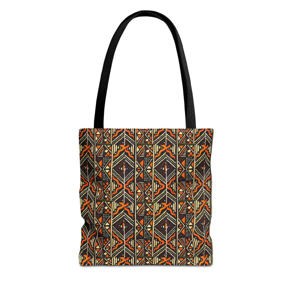 Tribal Geometric Tote Bag – Earthy Aztec Pattern All-Over Print