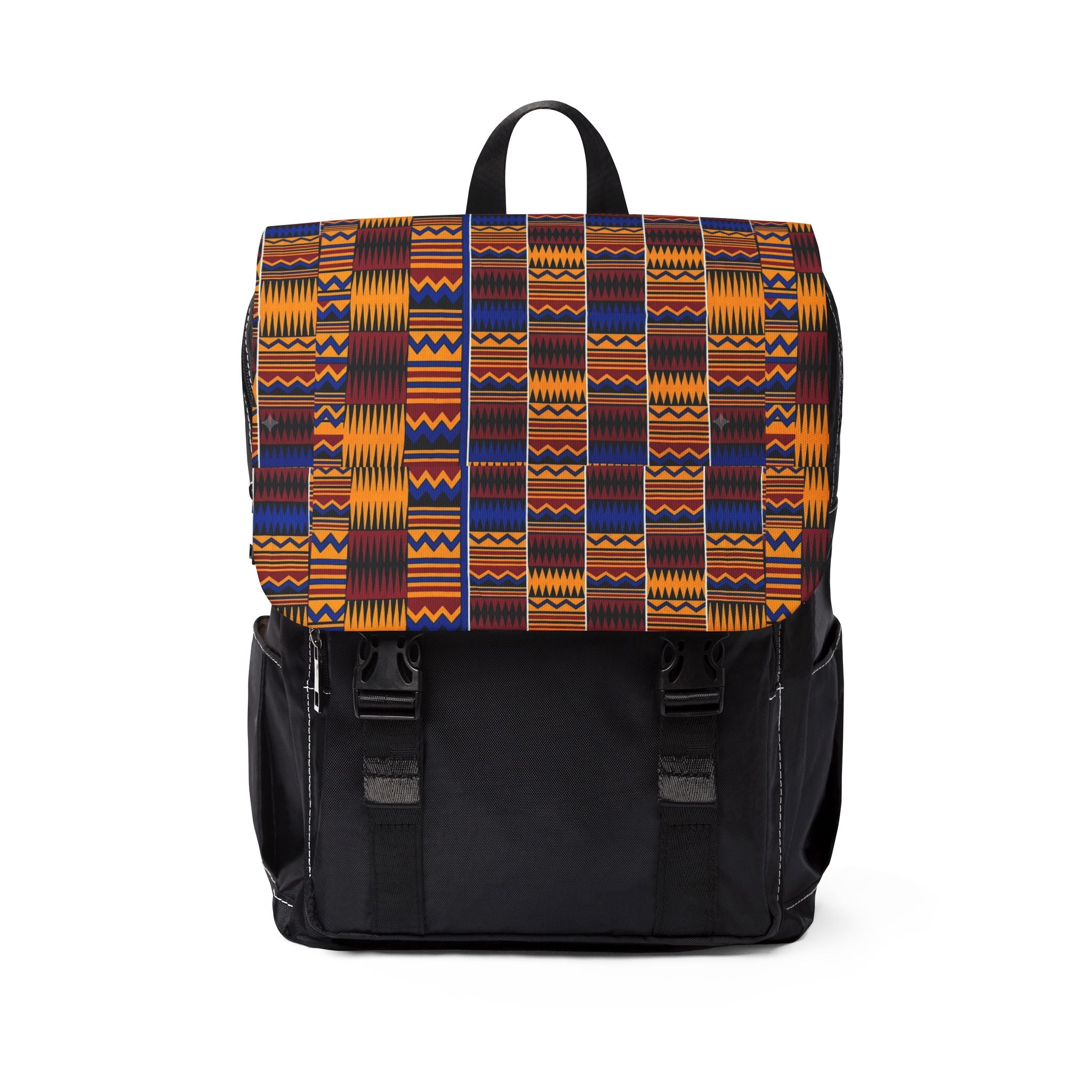 Kente Pattern Shoulder Backpack