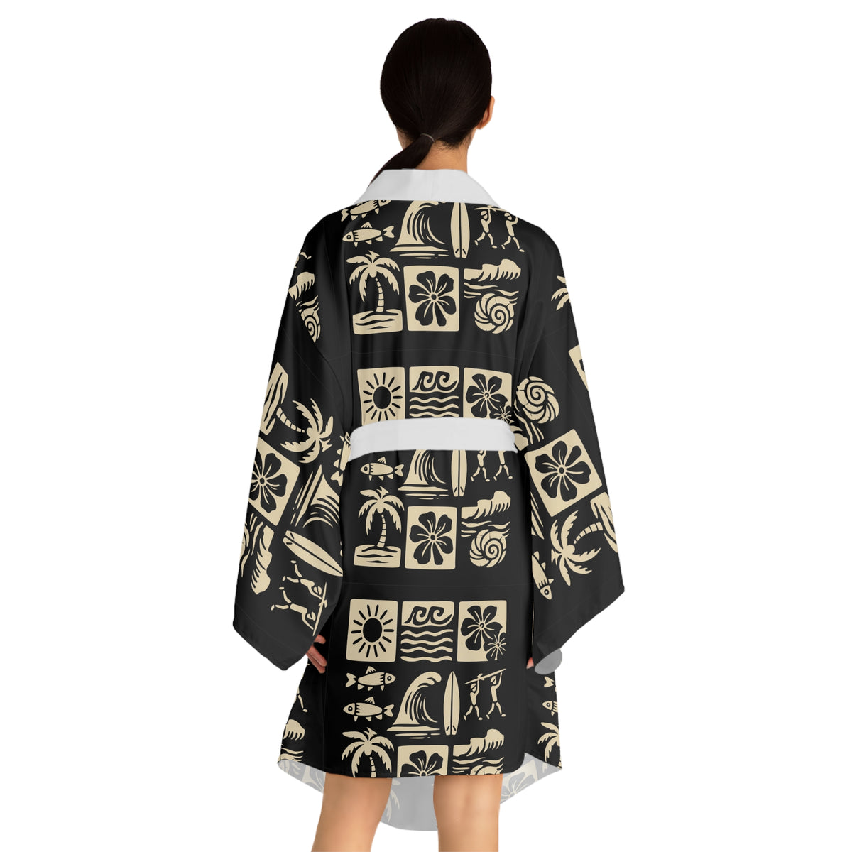 Long Sleeve Kimono Robe (AOP)