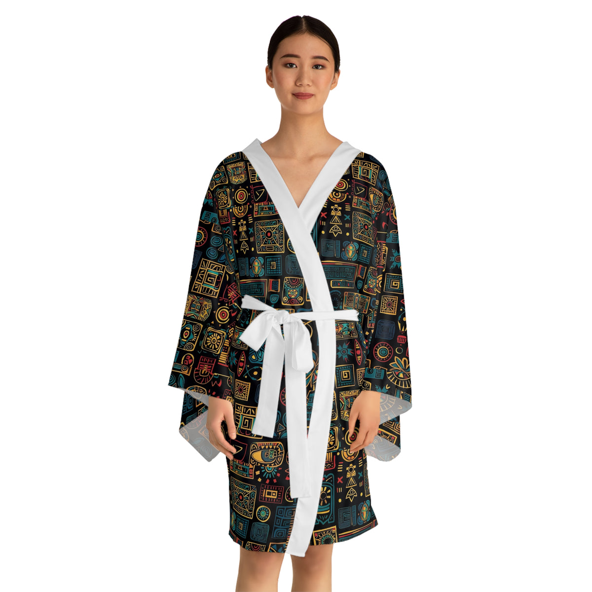 Long Sleeve Kimono Robe (AOP)