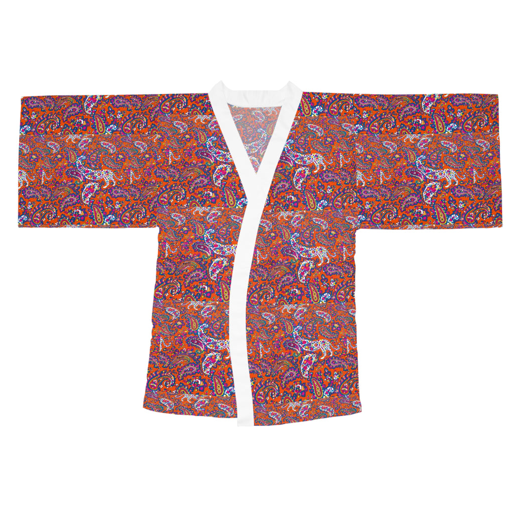 Bohemian Paisley Kimono Robe – Vibrant All-Over Print