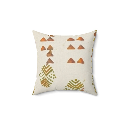Boho Triangle Pattern Square Throw Pillow