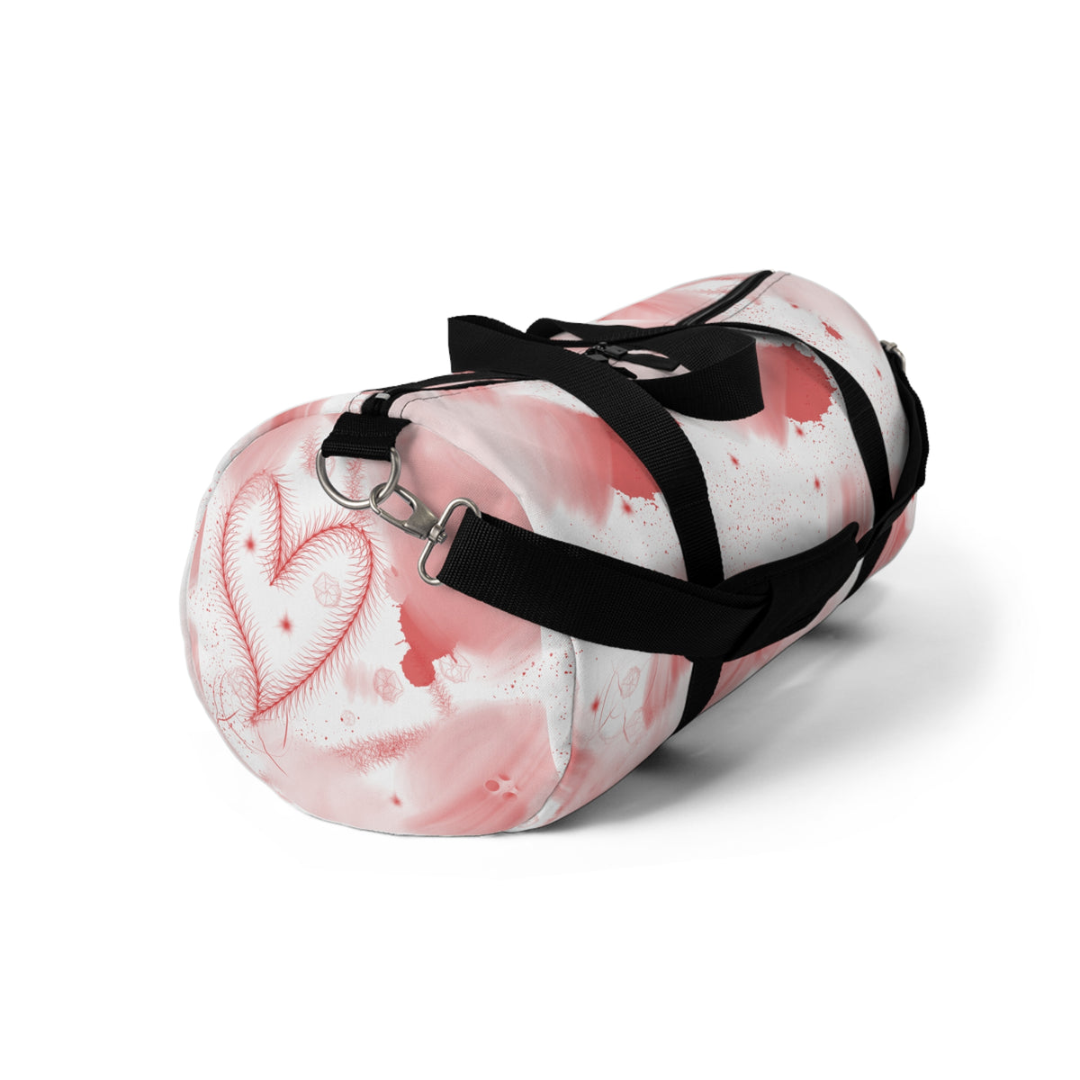 Pink Marble Duffel Bag – Floral Watercolor Gym & Travel Bag