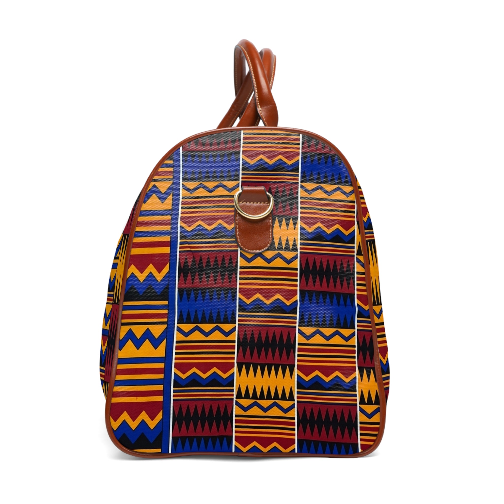 Kente Pattern Waterproof Travel Duffle Bag