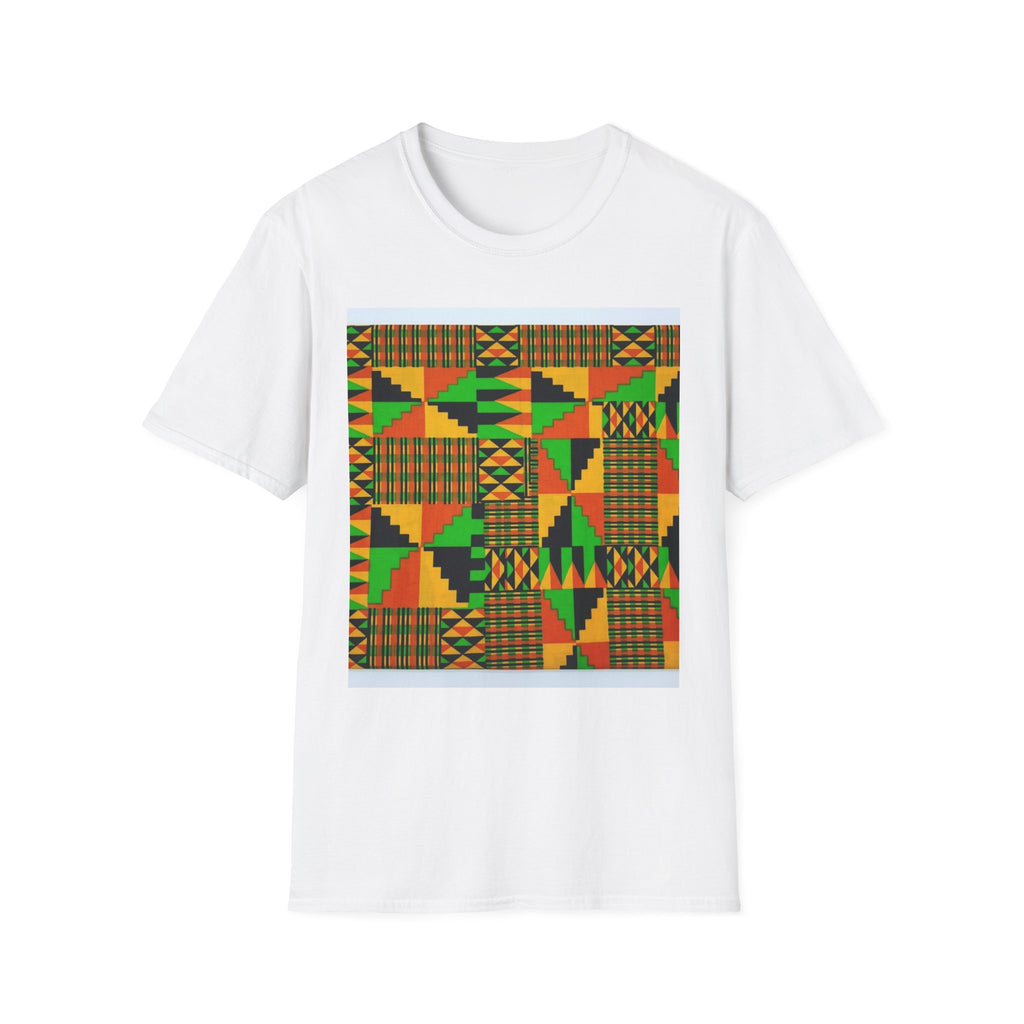 Kente Print T-Shirt – African Heritage Geometric Tee