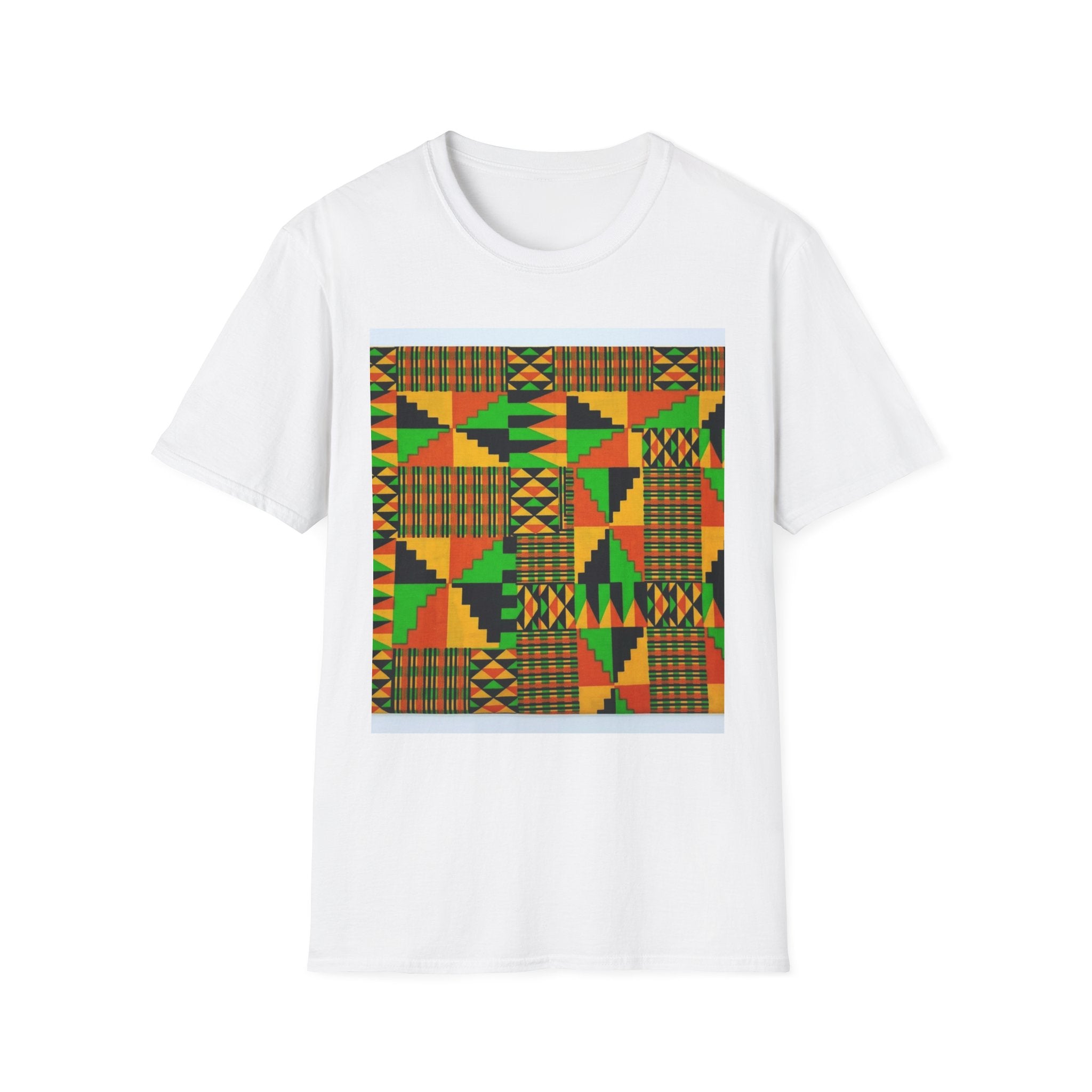 Kente Print T-Shirt – African Heritage Geometric Tee