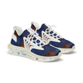 Men's Mesh Sneakers – Blue Red Plaid Athletic Shoes