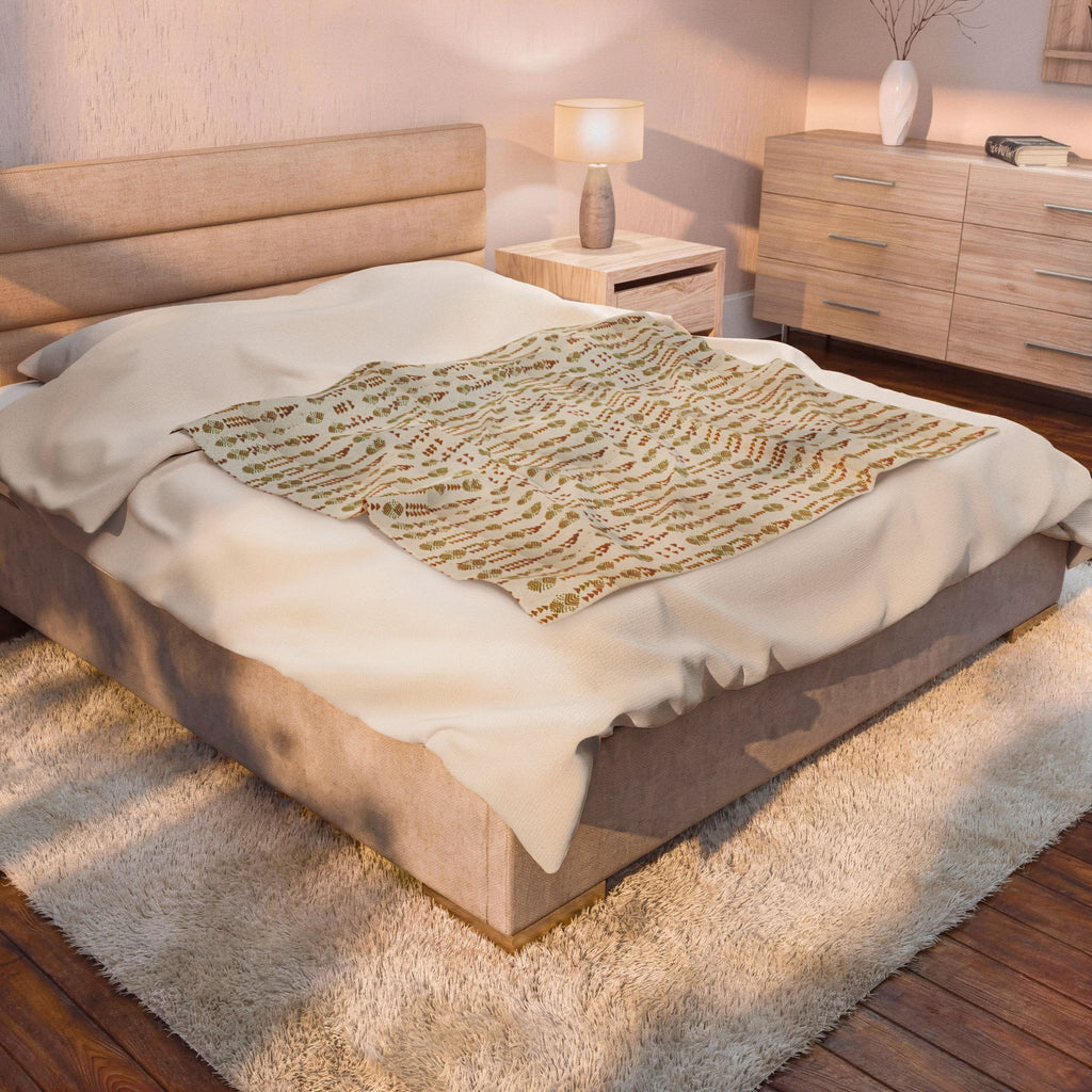 Cozy Woodland Arrow Velveteen Plush Blanket — Soft Rustic Cabin Throw