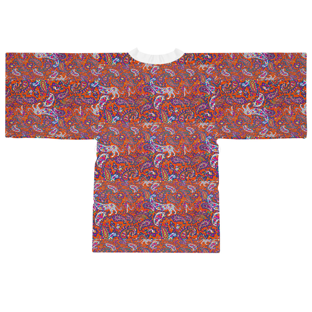 Bohemian Paisley Kimono Robe – Vibrant All-Over Print
