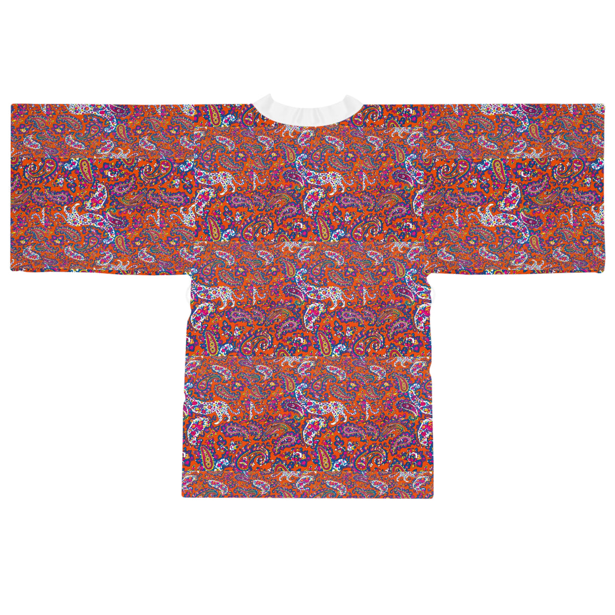 Bohemian Paisley Kimono Robe – Vibrant All-Over Print