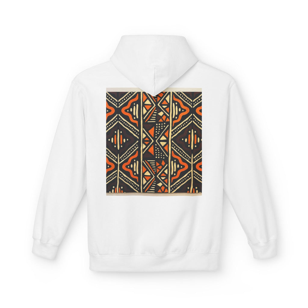 Tribal Geo Pattern Hoodie — Earthtone African Mudcloth Inspired Design
