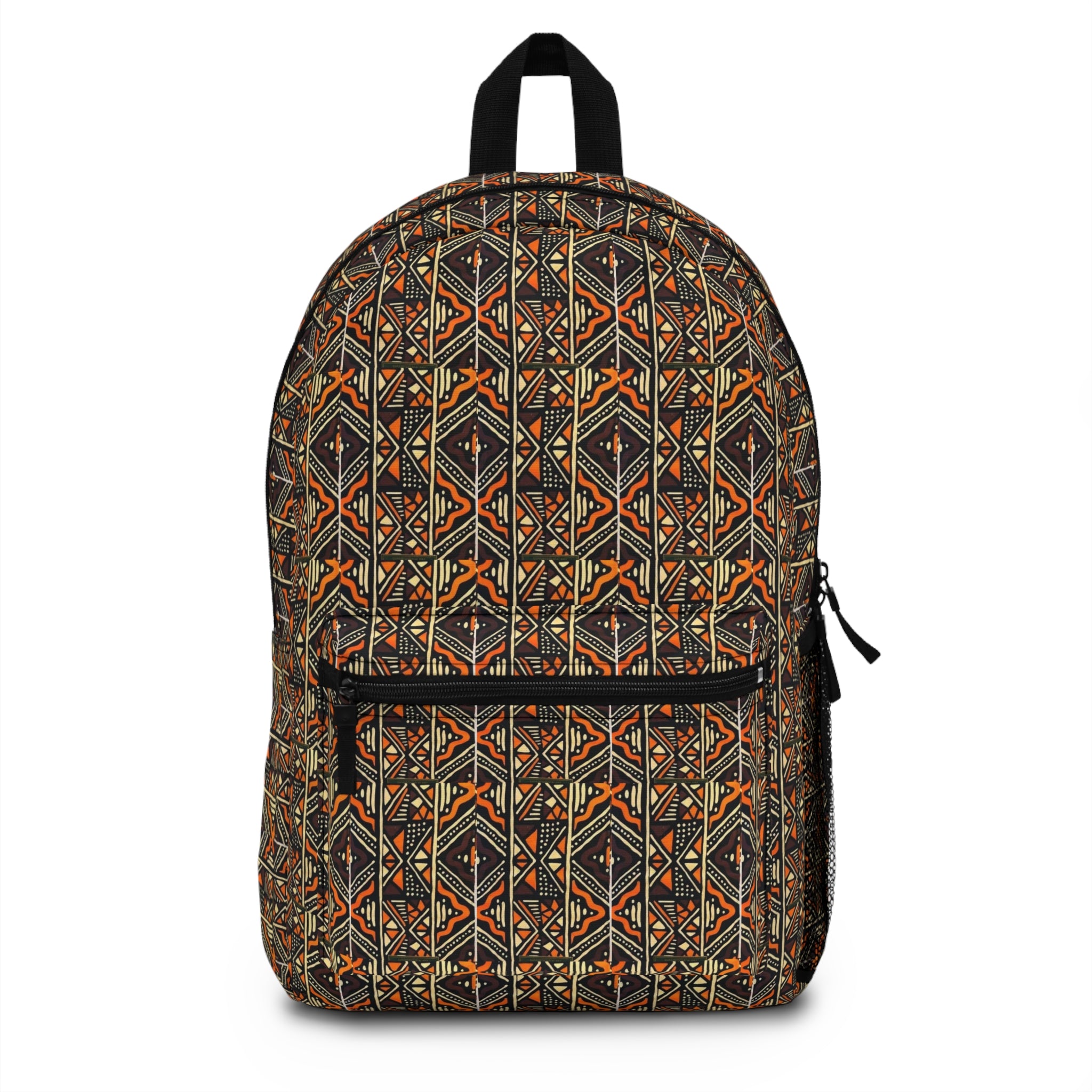 Tribal Geo Pattern Backpack — Boho Aztec-Inspired School & Travel Bag