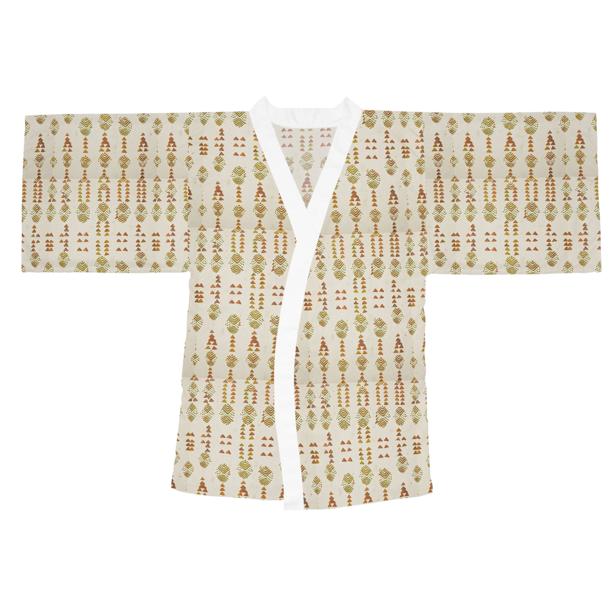Boho Floral Kimono Robe — All-Over Print Long Sleeve Lounge Wrap