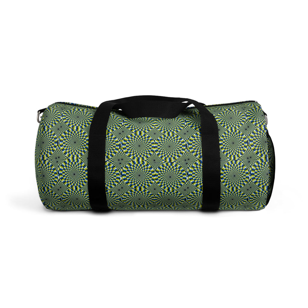 Green Geometric Pattern Duffel Bag — Travel Gym Weekender