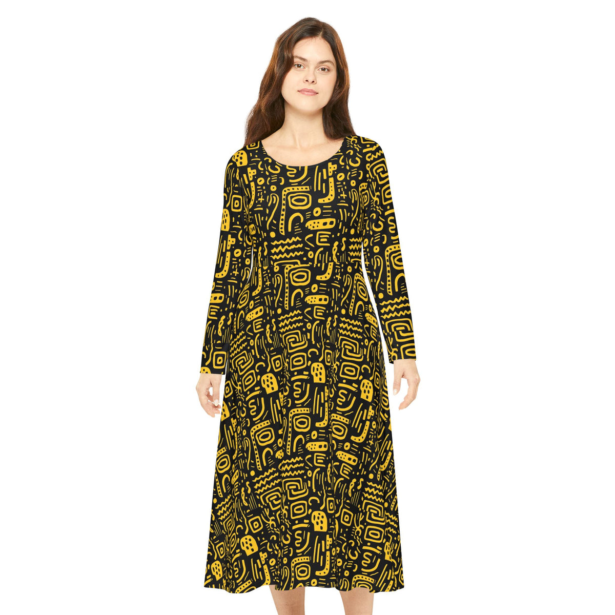Women's Long Sleeve Dance Dress (AOP)