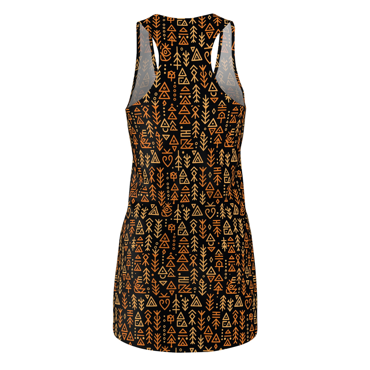 Boho Copper Tribal Racerback Dress — All-Over Print