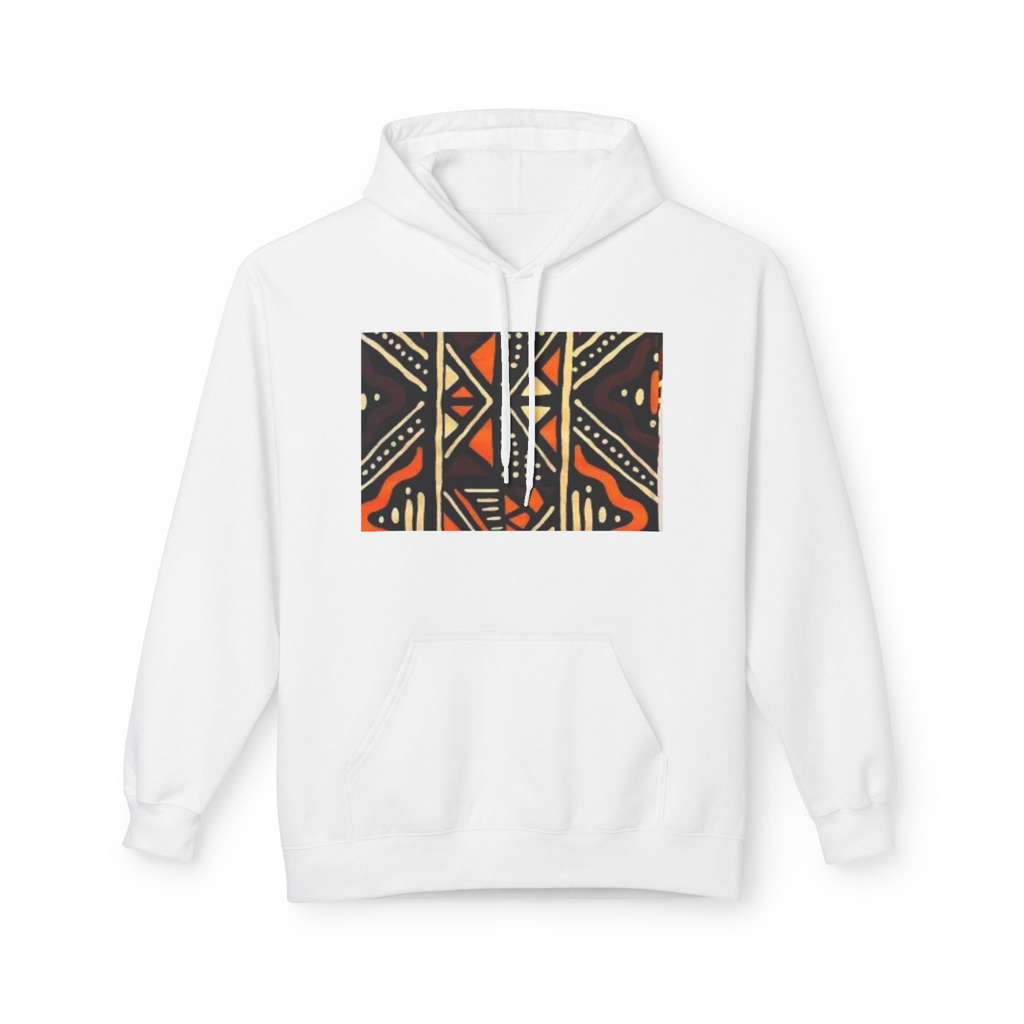 Tribal Geo Pattern Hoodie — Earthtone African Mudcloth Inspired Design