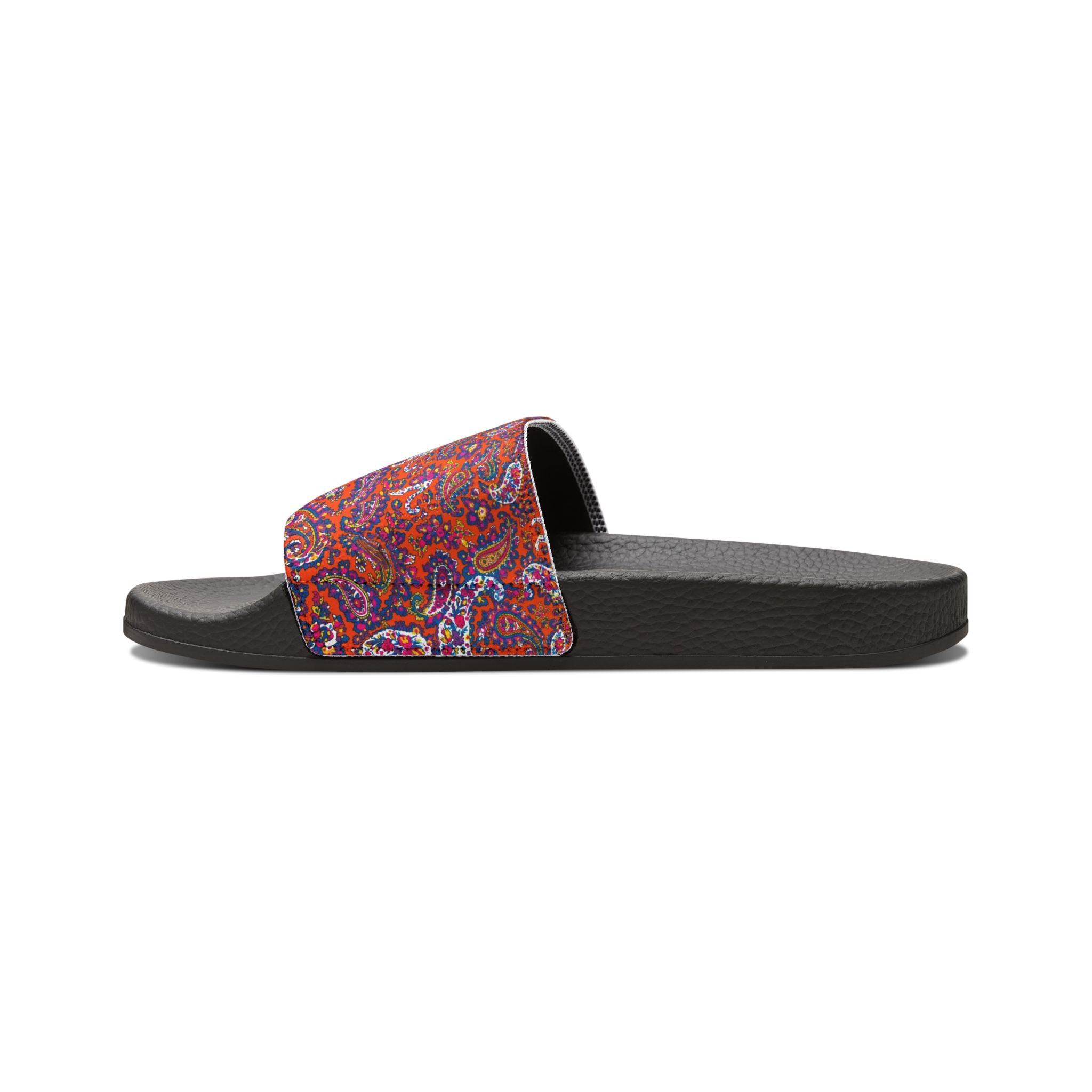 Women's Slide Sandals — Vibrant Abstract Floral Removable-Strap Slides