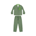 Green Swirl Satin Pajama Set — Women's Luxe Sleepwear