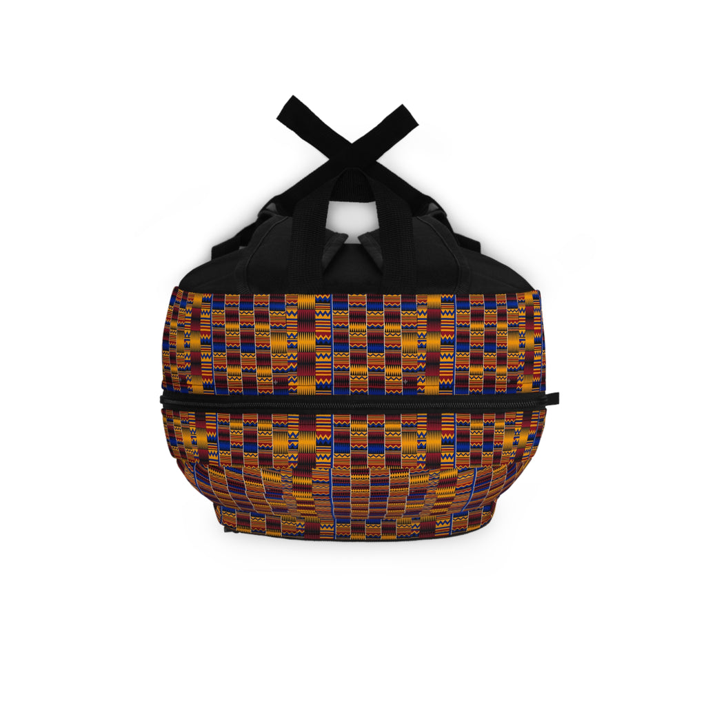 Kente Pattern Backpack — Colorful African Print School & Travel Bag