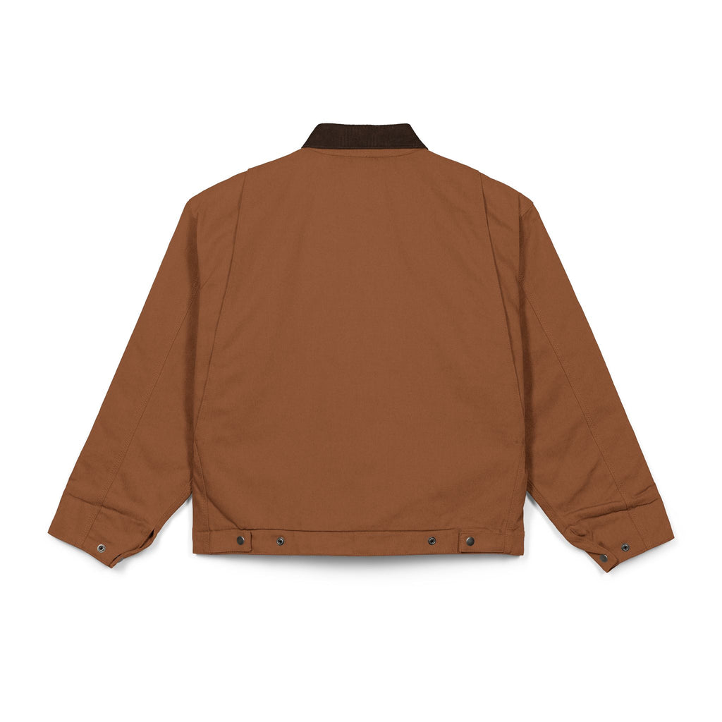 Work Jacket — Brown Duck Cloth Jacket with Chest Patch