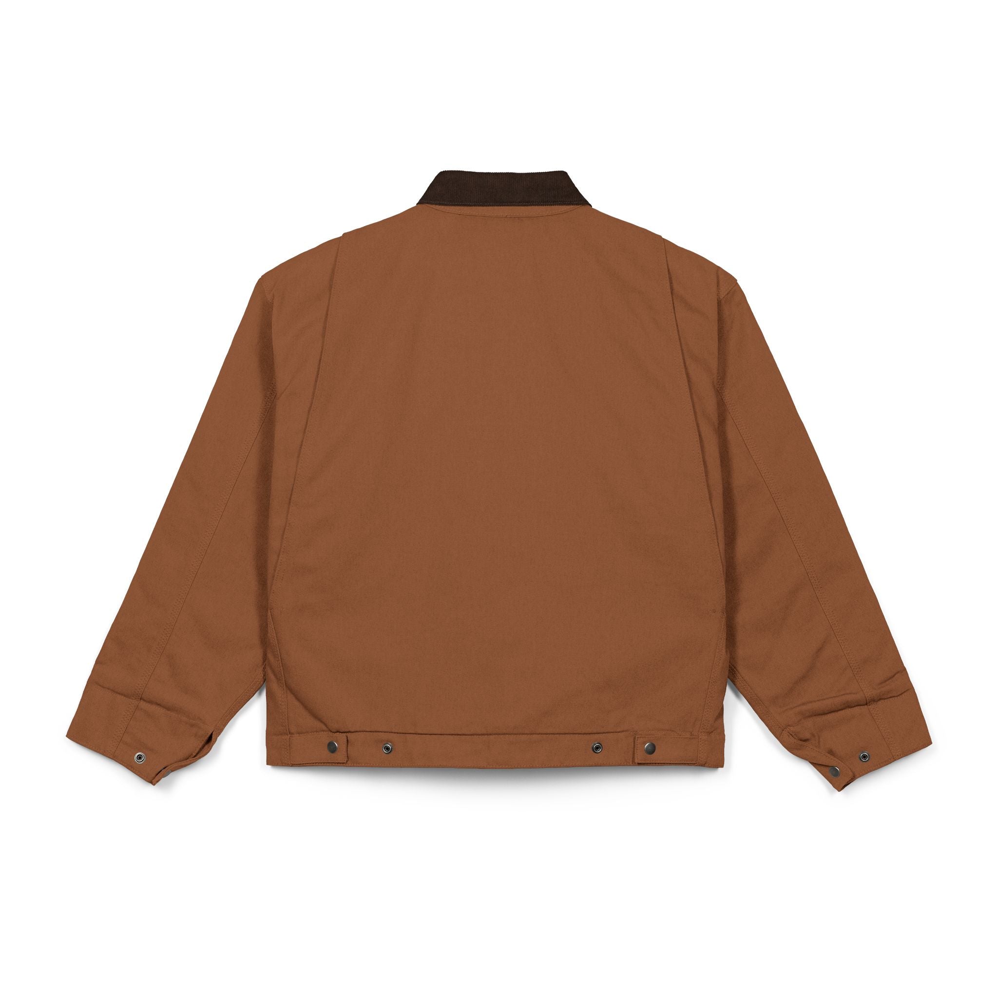 Work Jacket — Brown Duck Cloth Jacket with Chest Patch