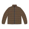 Men's All-Over-Print Puffer Jacket — Vintage Geometric Pattern