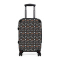 Hardside Carry-On Suitcase — Black Tribal Geometric Pattern