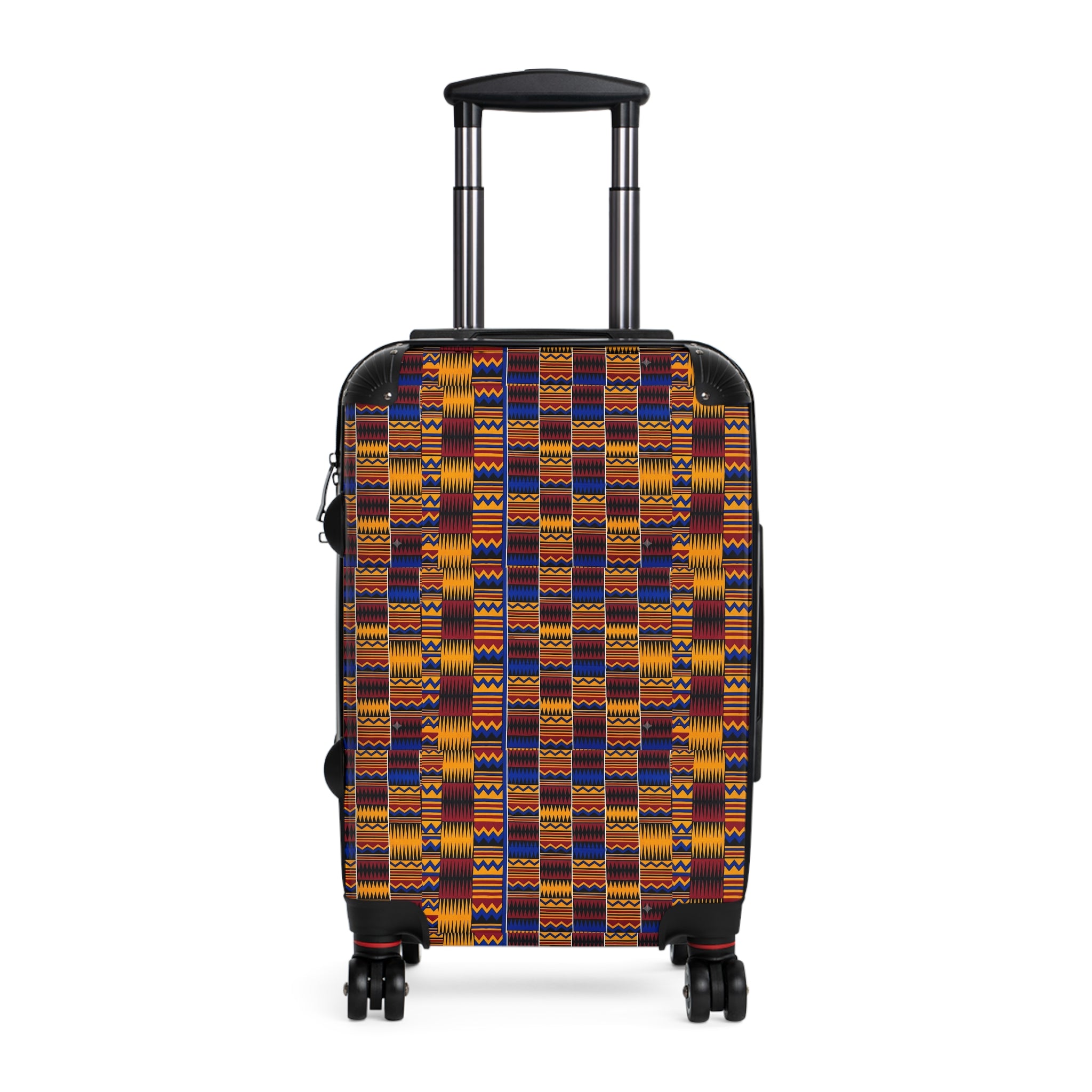 Kente Pattern Carry-On Suitcase — African Print Luggage