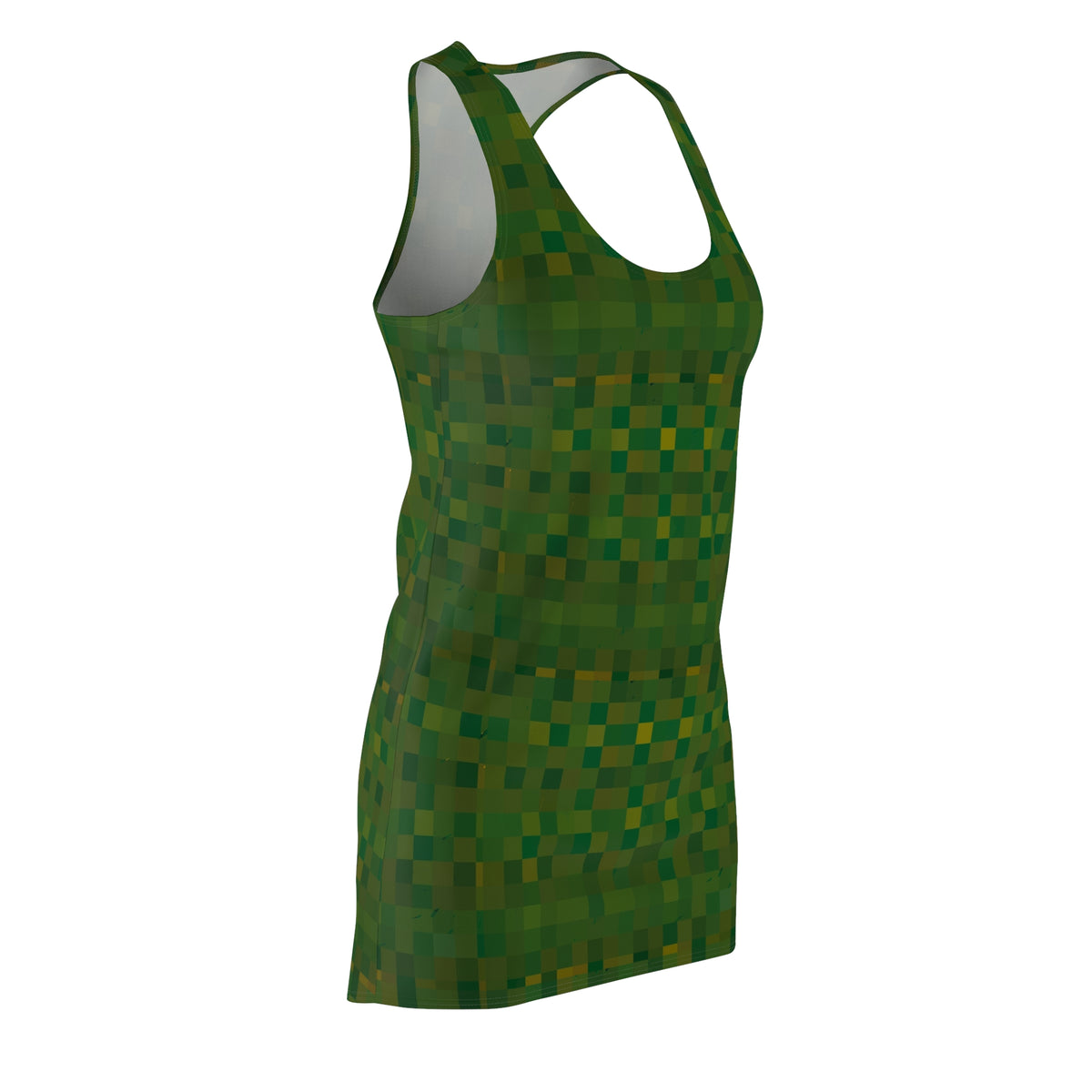 Green Pixel Camo Racerback Dress – Women's All-Over Print