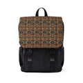 Ethnic Geometric Canvas Backpack — Boho Casual Shoulder Bag