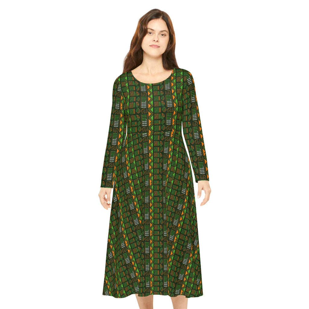 Women's Long Sleeve Dance Dress (AOP)