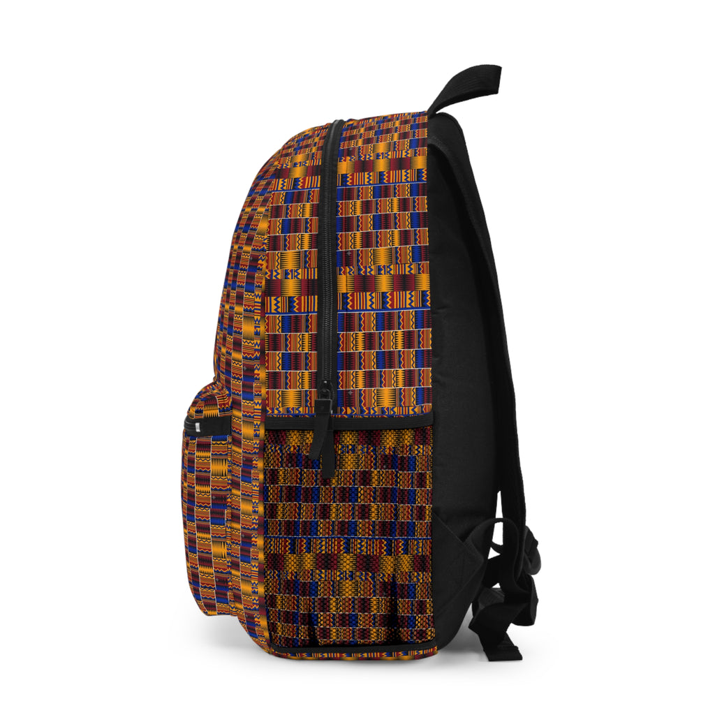 Kente Pattern Backpack — Colorful African Print School & Travel Bag
