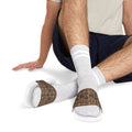 Men's Slide Sandals — Tribal Geometric Pattern Removable Strap