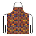 Kente Print Kitchen Apron — African Pattern Chef Apron for Cooking & BBQ