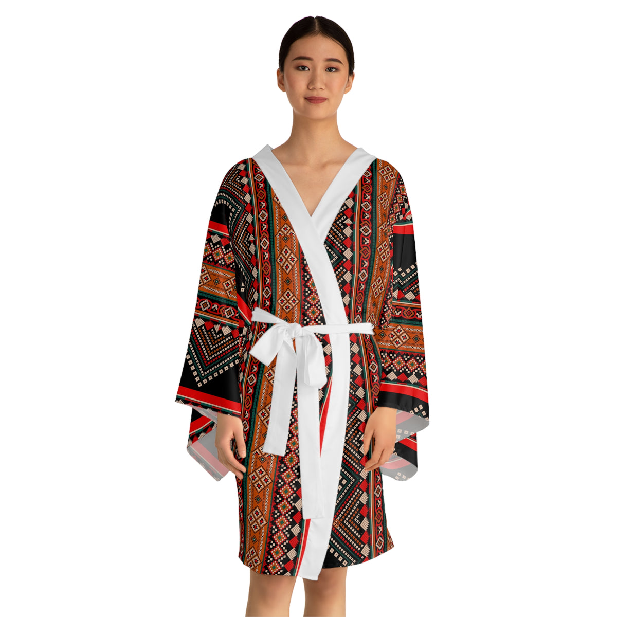 Long Sleeve Kimono Robe (AOP)
