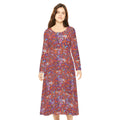 Floral Paisley Long-Sleeve Dance Dress — Vibrant Boho AOP Skater Dress