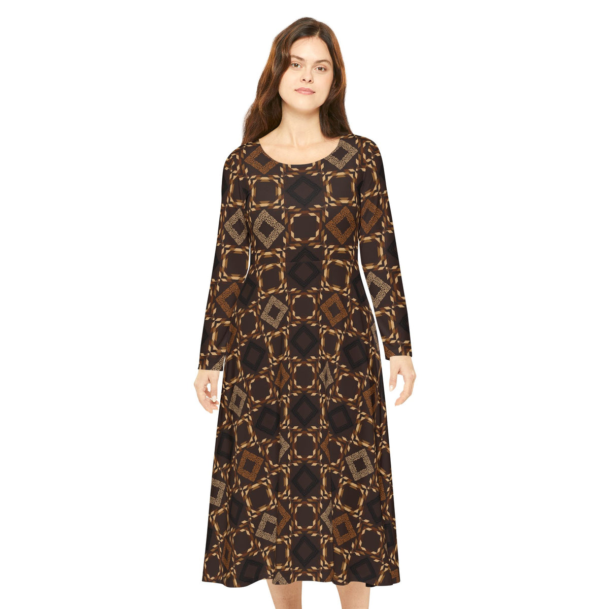 Women's Long Sleeve Dance Dress (AOP)