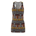 African Tribal Print Racerback Dress – Bold Geo Pattern AOP