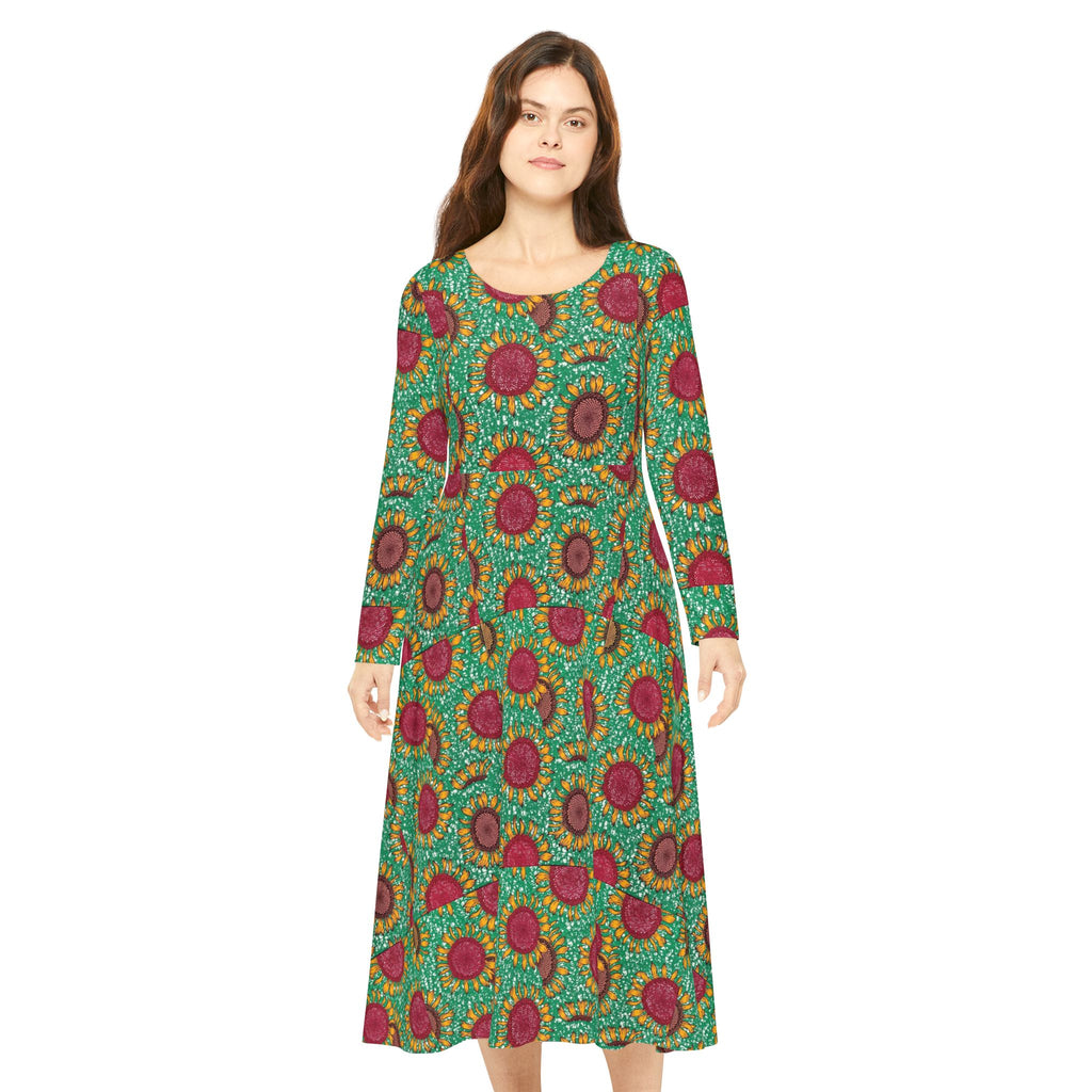 Women's Long Sleeve Dance Dress (AOP)