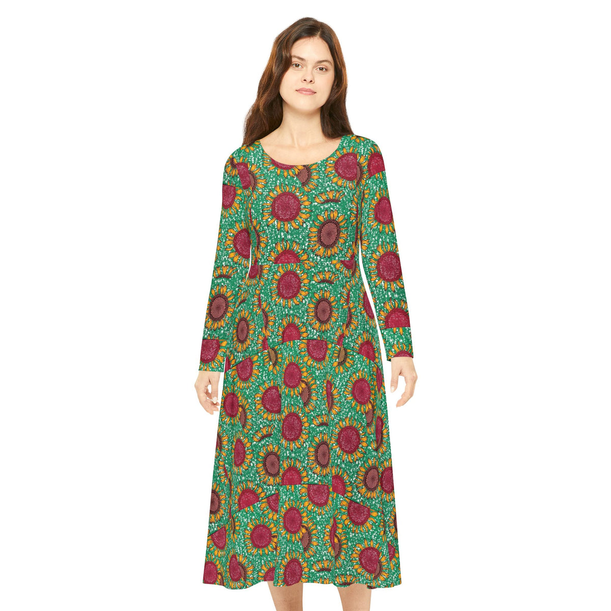 Women's Long Sleeve Dance Dress (AOP)