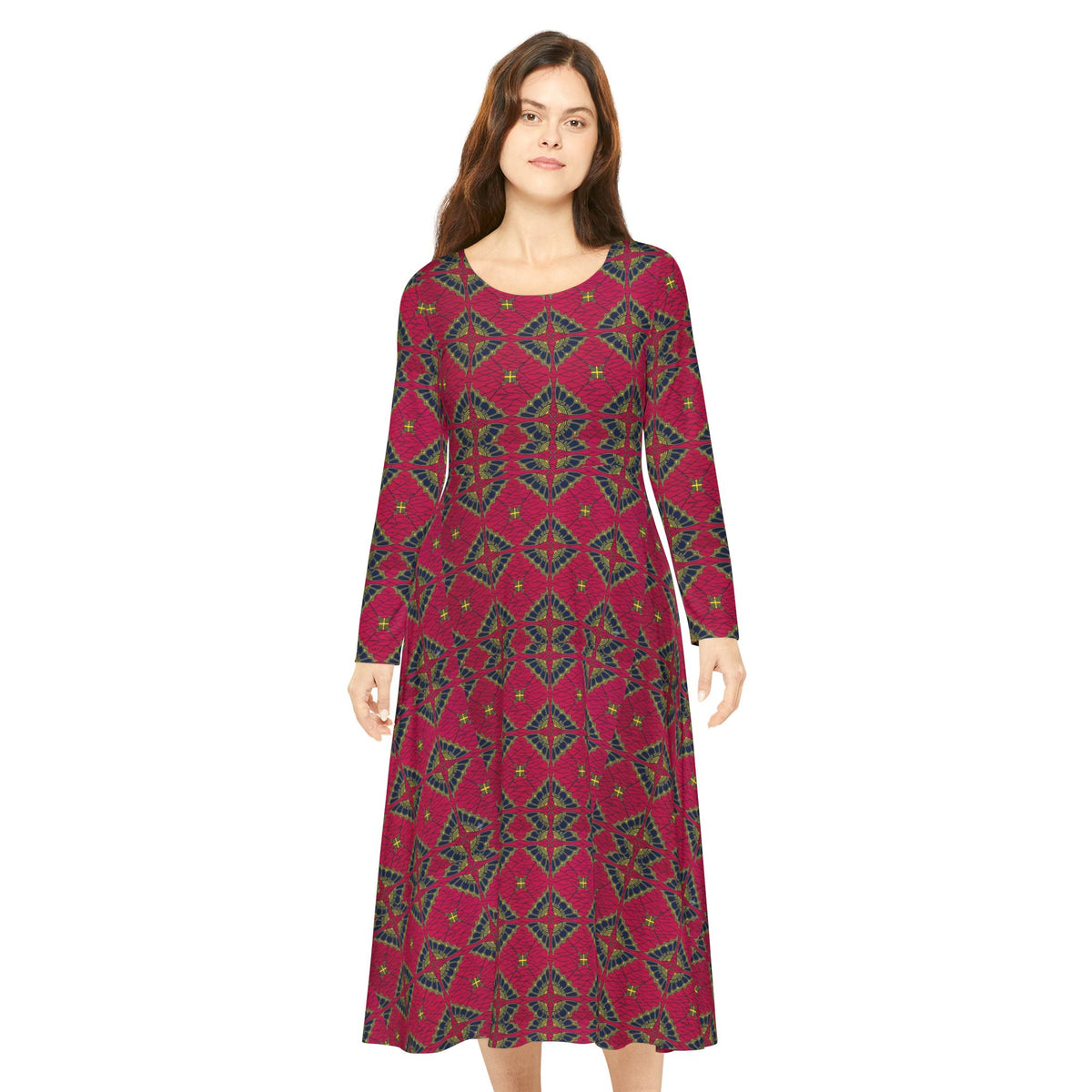 Women's Long Sleeve Dance Dress (AOP)
