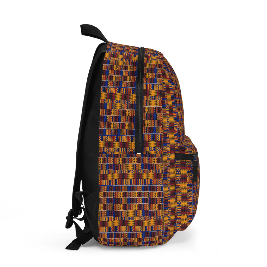 Kente Pattern Backpack — Colorful African Print School & Travel Bag
