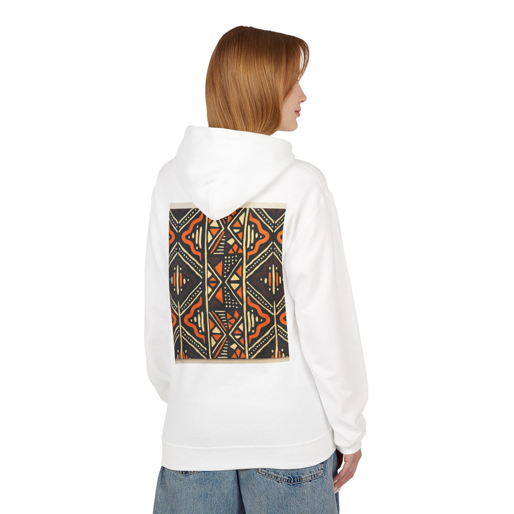 Tribal Geo Pattern Hoodie — Earthtone African Mudcloth Inspired Design