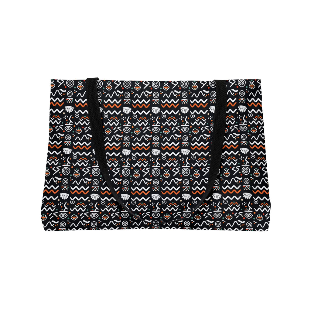 Weekender Tote Bag — Cozy Geometric Fair Isle Pattern Travel Bag